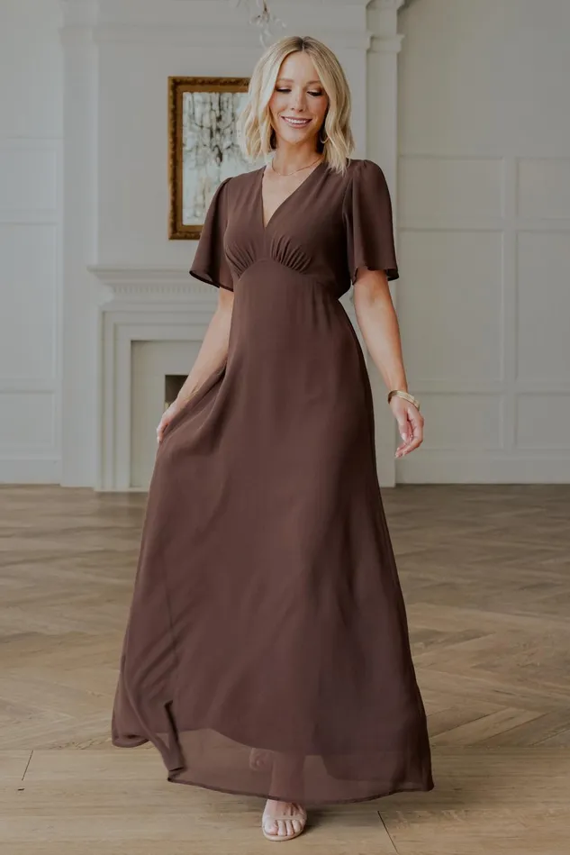 Baltic Born Wedding Guest Women Esti Maxi Dress Espresso Baltic Born Wedding Guest Women Esti Maxi Dress Espresso
