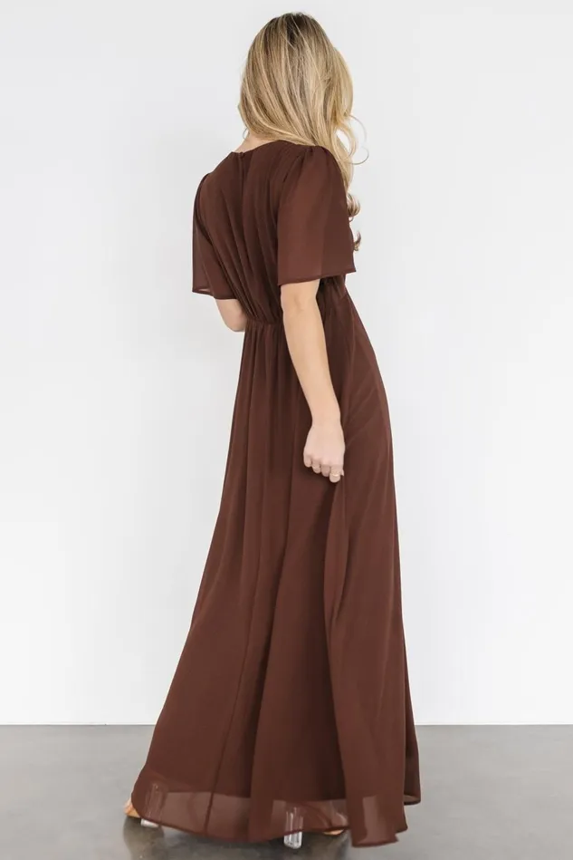 Baltic Born Wedding Guest Women Esti Maxi Dress Espresso Baltic Born Wedding Guest Women Esti Maxi Dress Espresso