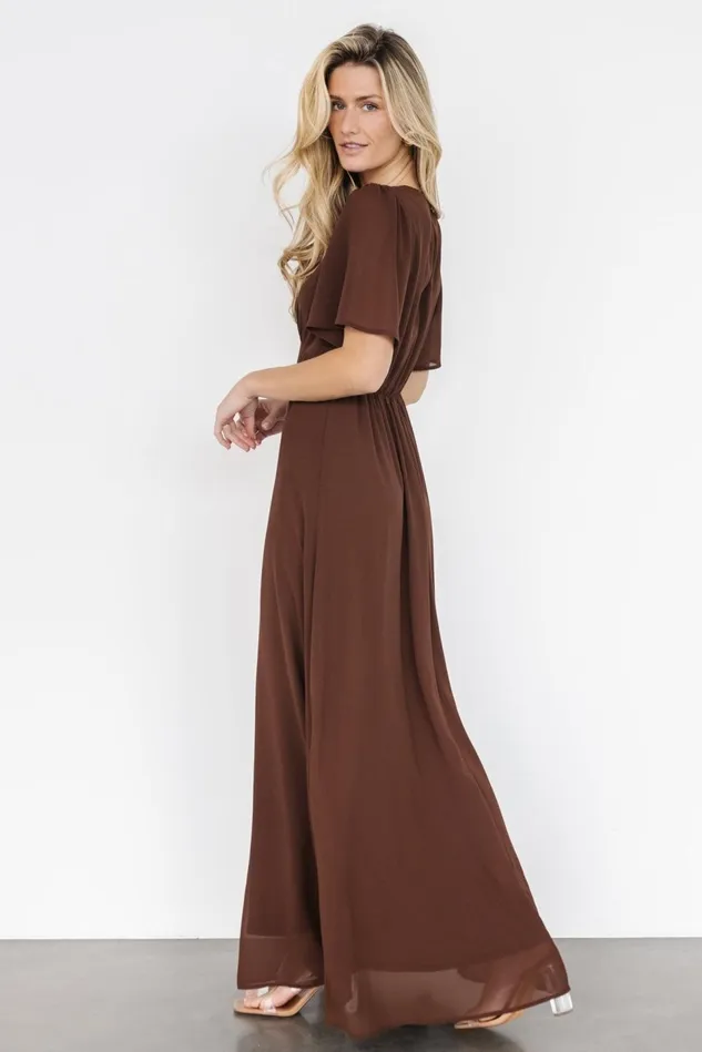 Baltic Born Wedding Guest Women Esti Maxi Dress Espresso Baltic Born Wedding Guest Women Esti Maxi Dress Espresso