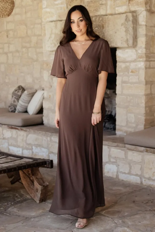 Baltic Born Wedding Guest Women Esti Maxi Dress Espresso Baltic Born Wedding Guest Women Esti Maxi Dress Espresso