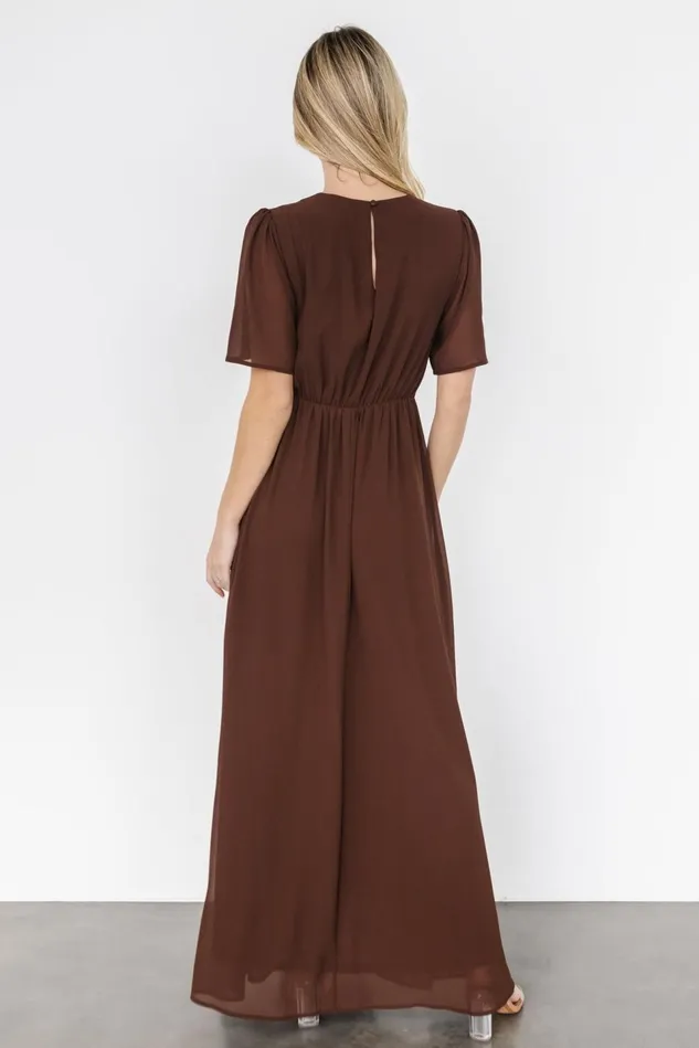 Baltic Born Wedding Guest Women Esti Maxi Dress Espresso Baltic Born Wedding Guest Women Esti Maxi Dress Espresso
