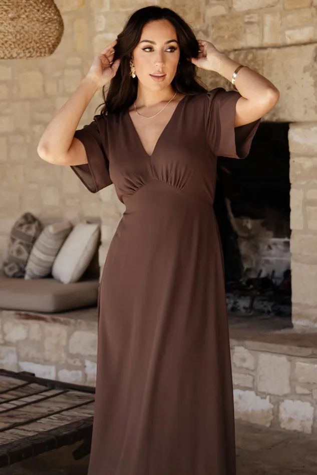Baltic Born Wedding Guest Women Esti Maxi Dress Espresso Baltic Born Wedding Guest Women Esti Maxi Dress Espresso