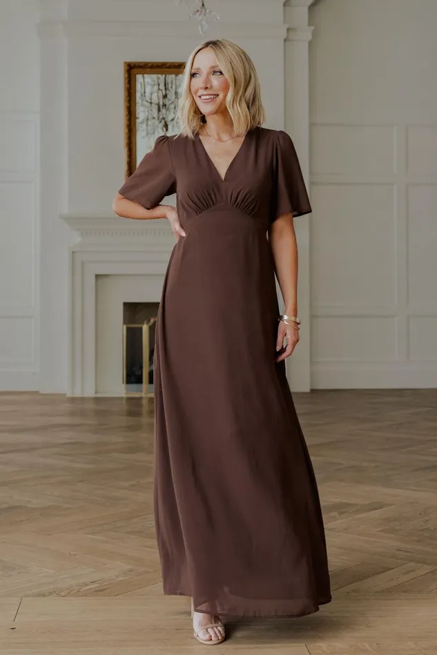 Baltic Born Wedding Guest Women Esti Maxi Dress Espresso Baltic Born Wedding Guest Women Esti Maxi Dress Espresso