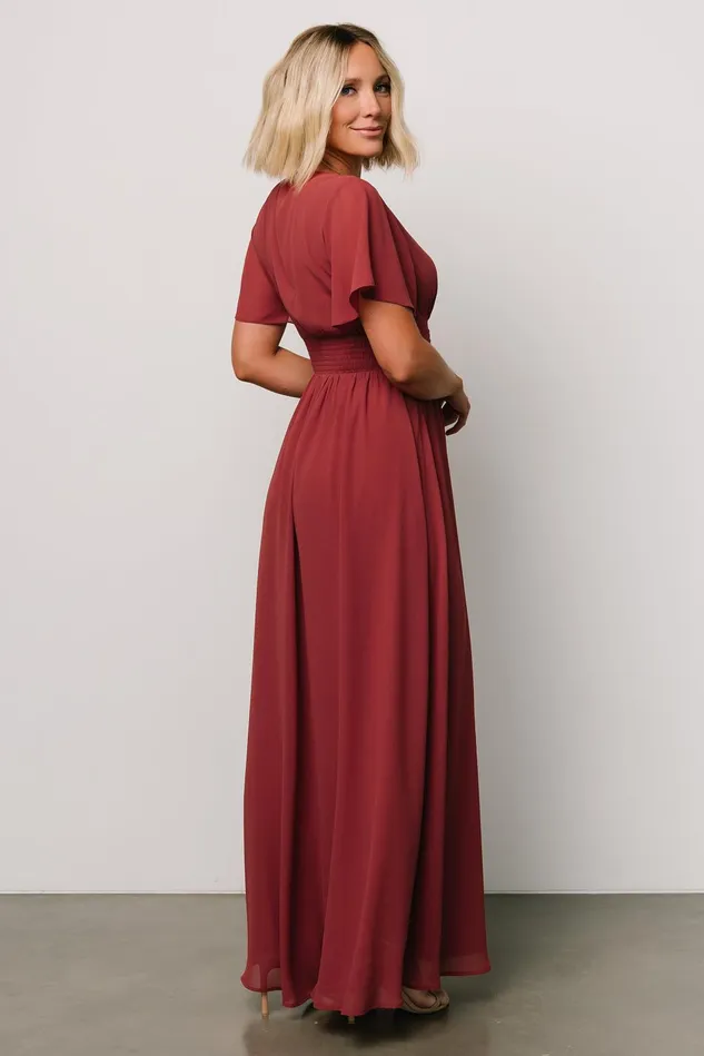 Baltic Born Wedding Guest Women Ramona Maxi Dress Terracotta