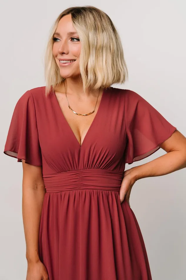 Baltic Born Wedding Guest Women Ramona Maxi Dress Terracotta