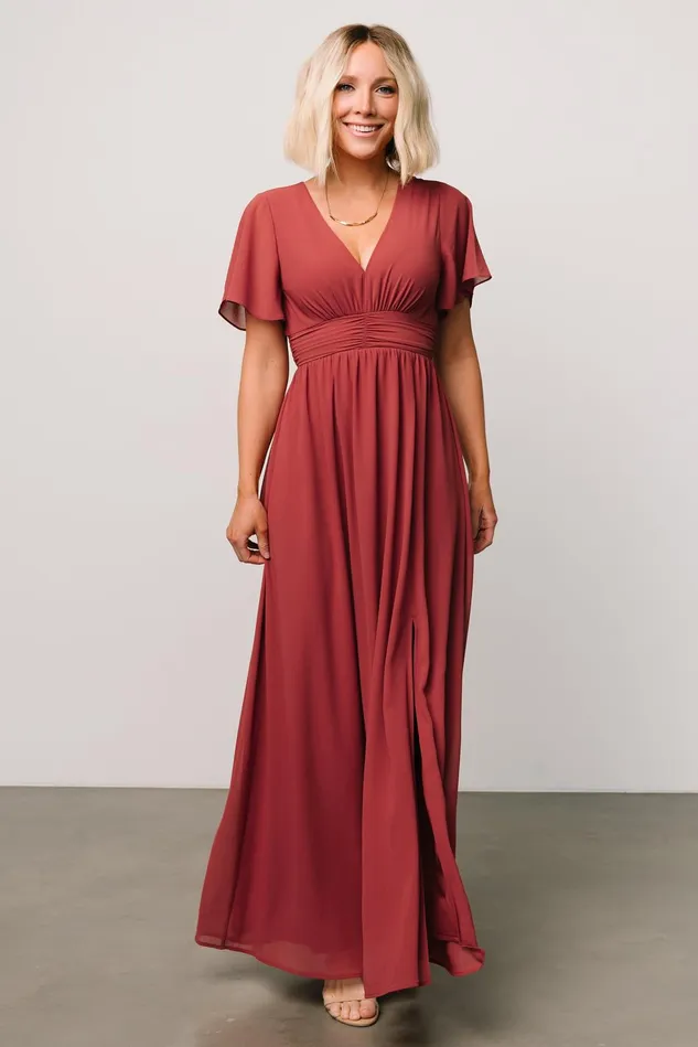 Baltic Born Wedding Guest Women Ramona Maxi Dress Terracotta