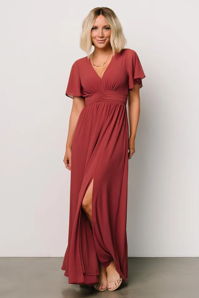 Baltic Born Wedding Guest Women Ramona Maxi Dress Terracotta