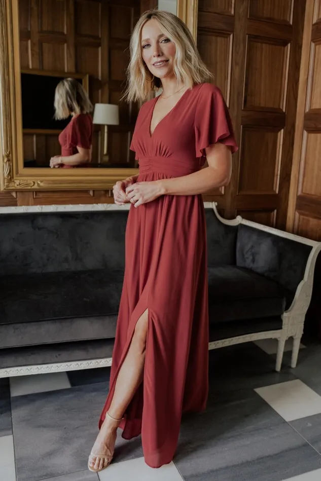 Baltic Born Wedding Guest Women Ramona Maxi Dress Terracotta