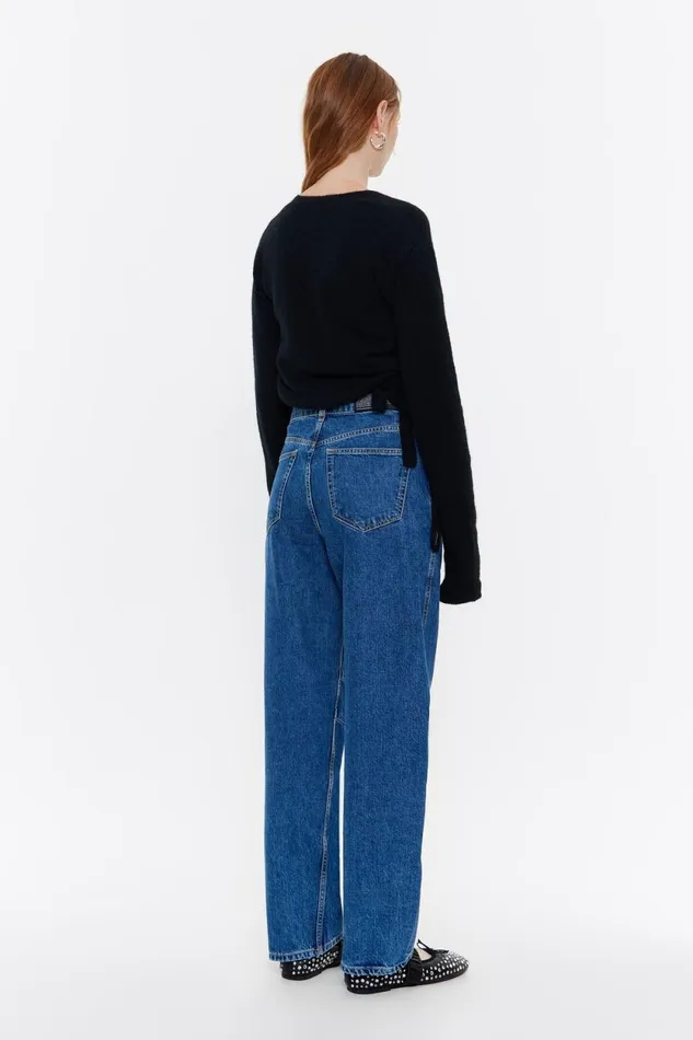 BARREL 8211 Blue Midrise Jeans Medium Blue Women Bimba Y Lola Denim BARREL 8211 Blue Midrise Jeans Medium Blue Women Bimba Y Lola Denim