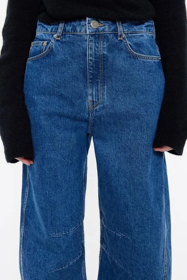BARREL 8211 Blue Midrise Jeans Medium Blue Women Bimba Y Lola Denim BARREL 8211 Blue Midrise Jeans Medium Blue Women Bimba Y Lola Denim