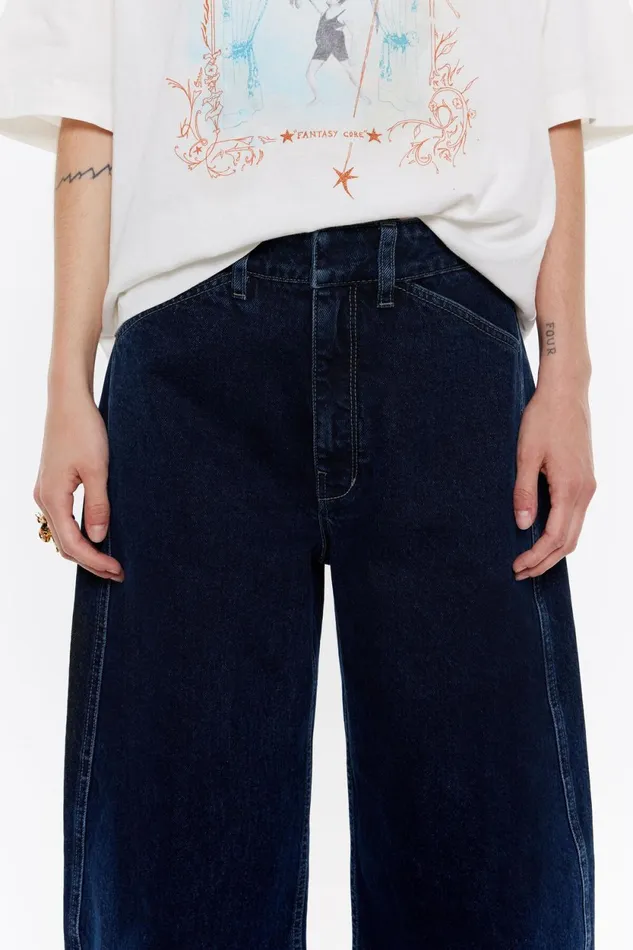 BARREL 8211 Dark Blue Jeans Dark Denim Blue Women Bimba Y Lola Trousers