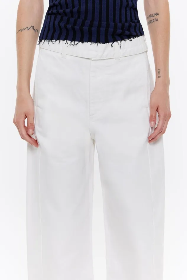 BARREL 8211 White Belted Jeans White Women Bimba Y Lola Trousers