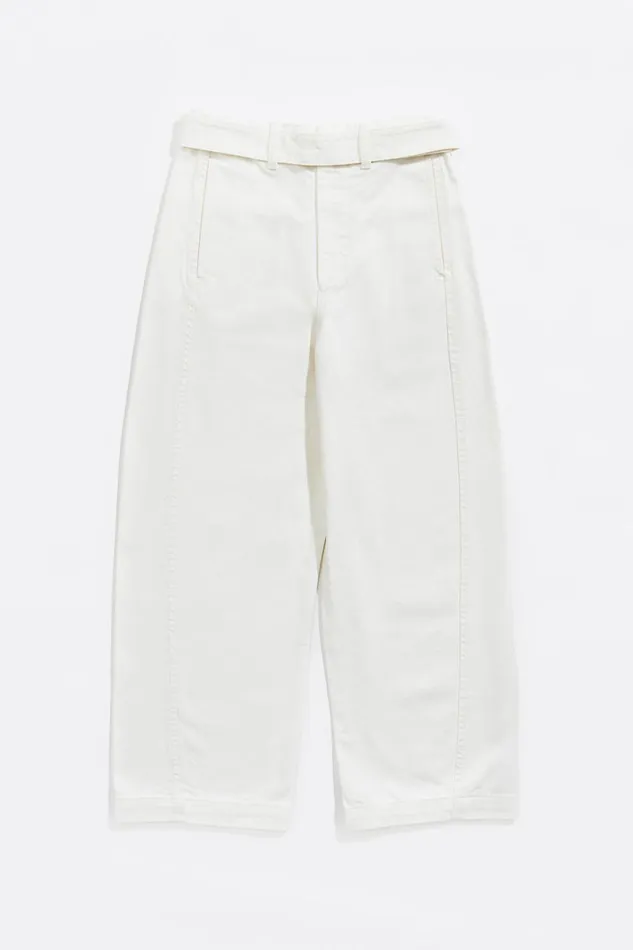 BARREL 8211 White Belted Jeans White Women Bimba Y Lola Trousers
