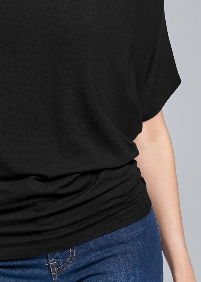 BASIC FLOUNCE TOP Black Women VENUS Casual Tops