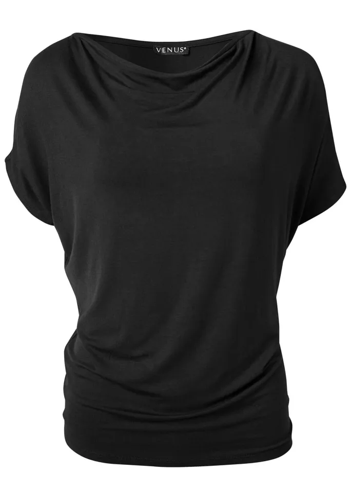 BASIC FLOUNCE TOP Black Women VENUS Casual Tops