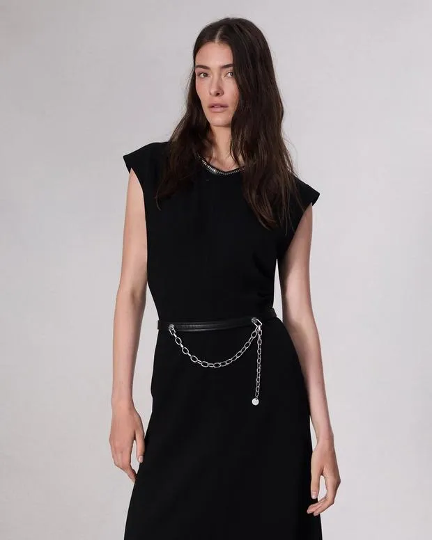 Belts Women Rag and Bone Mari Leather Belt Black