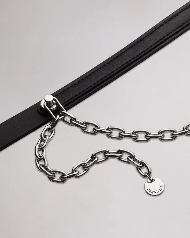 Belts Women Rag and Bone Mari Leather Belt Black