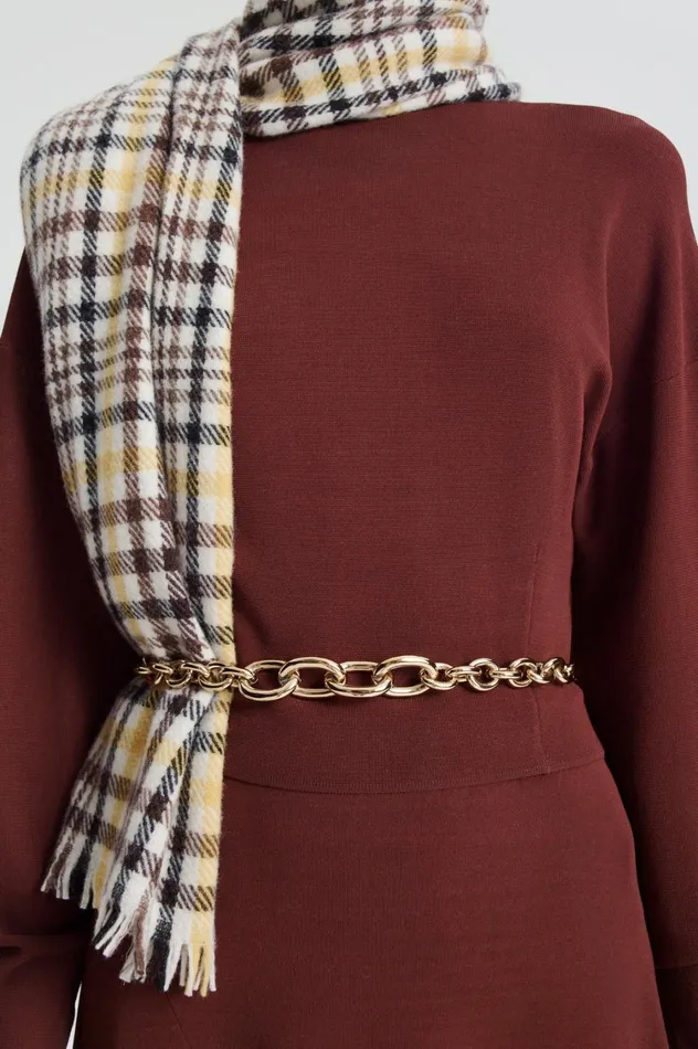 Belts Women Scanlan Theodore OVAL LINK CHAIN BELT Lightgold