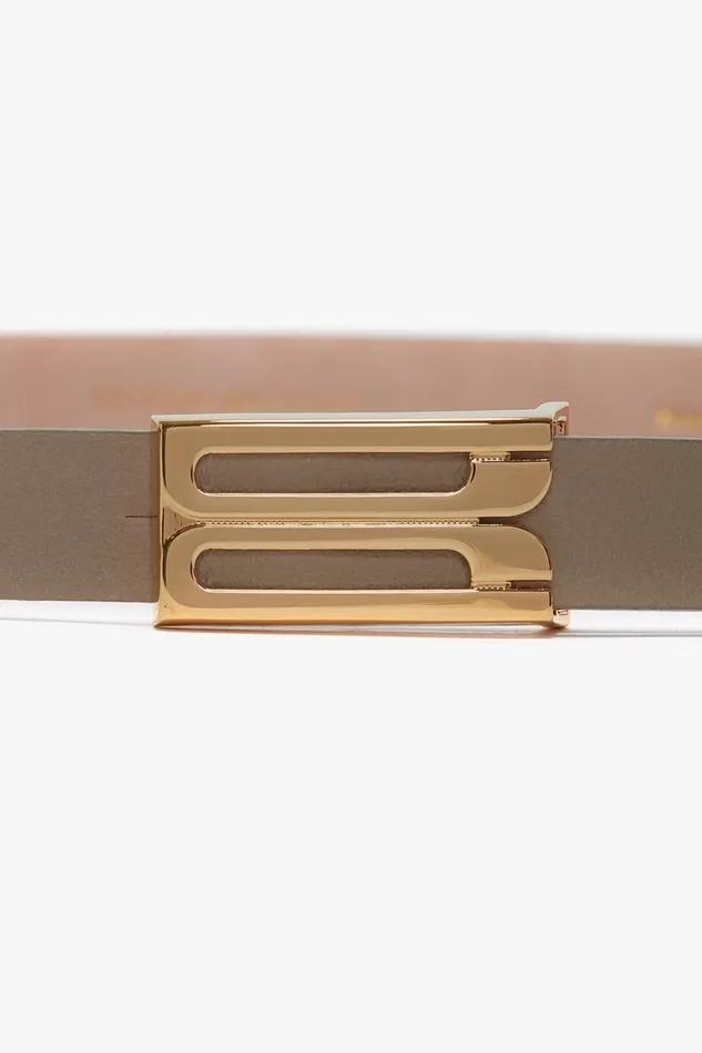 Belts Women Victoria Beckham Exclusive Micro Frame Belt In Beige Leather