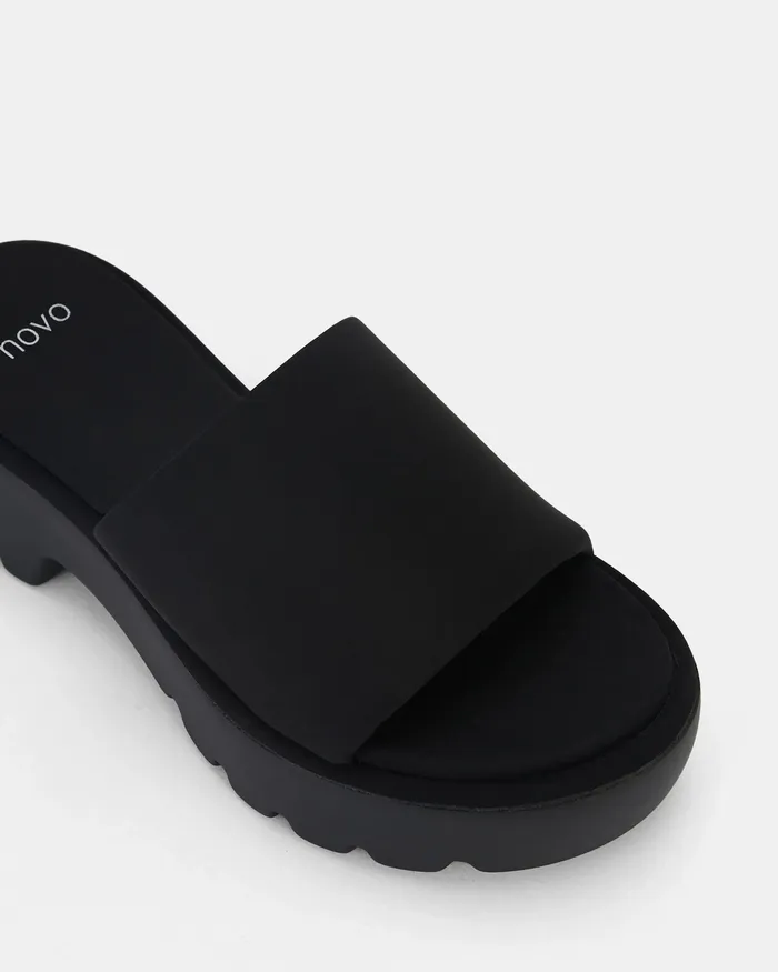 BISHOP BLACK Slides NOVO Shoes Women