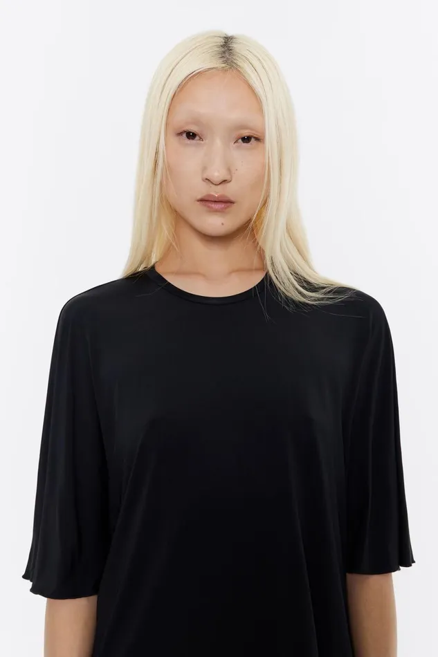 Black Boxy Tshirt Black Women Bimba Y Lola TShirts Black Boxy Tshirt Black Women Bimba Y Lola TShirts