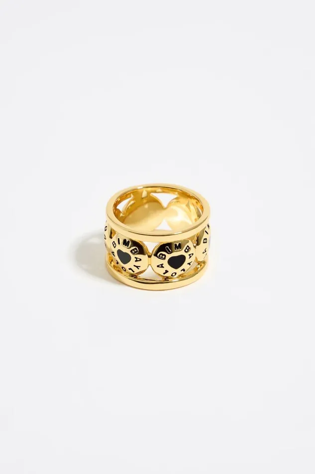 Black Candy Logo Ring Black Women Bimba Y Lola Jewelry