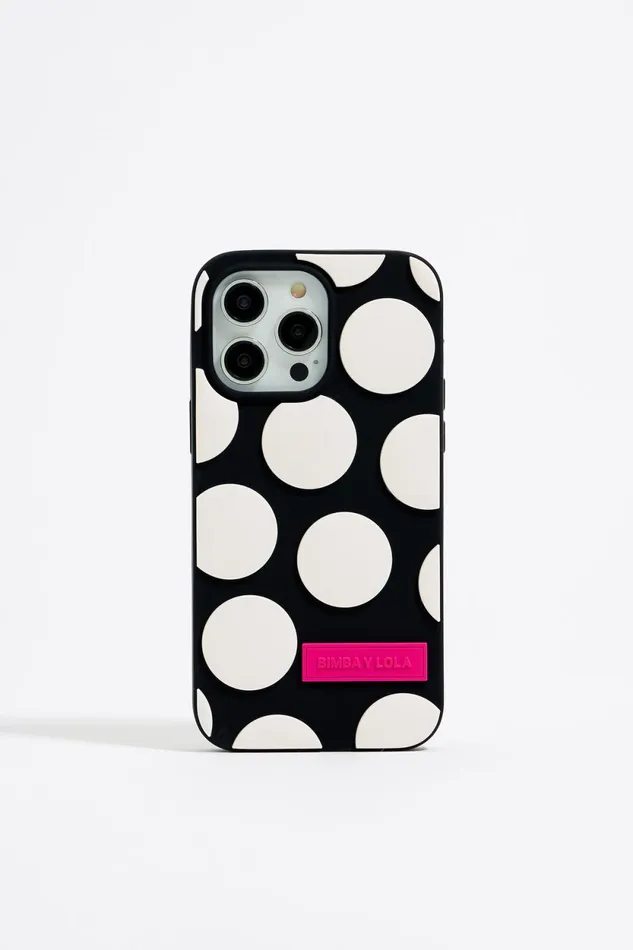 Black Dots Silicone IPhone 15 Pro Max Case Black Women Bimba Y Lola Phone Cases Black Dots Silicone IPhone 15 Pro Max Case Black Women Bimba Y Lola Phone Cases