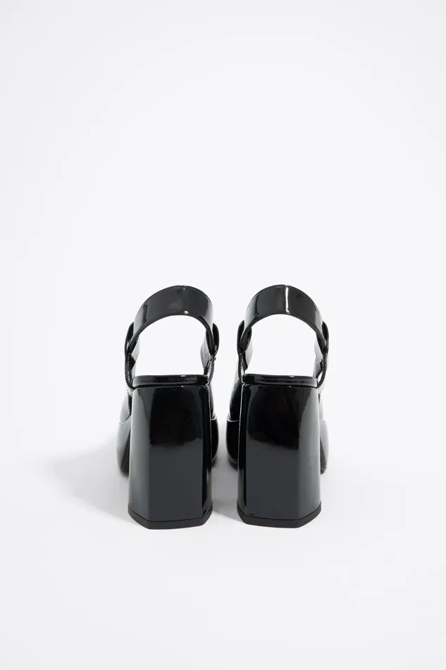 Black Lacquer Slingback Court Shoe Black Women Bimba Y Lola Court Shoes Black Lacquer Slingback Court Shoe Black Women Bimba Y Lola Court Shoes