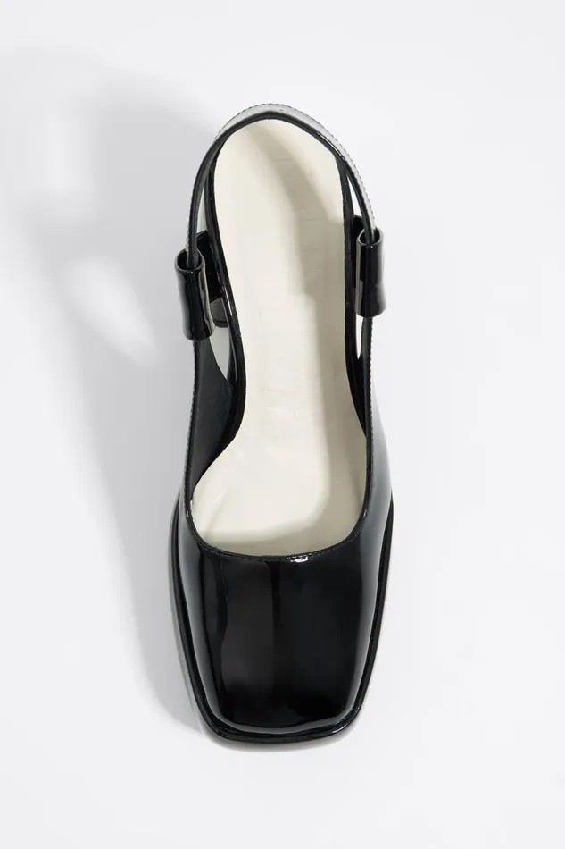 Black Lacquer Slingback Court Shoe Black Women Bimba Y Lola Court Shoes Black Lacquer Slingback Court Shoe Black Women Bimba Y Lola Court Shoes