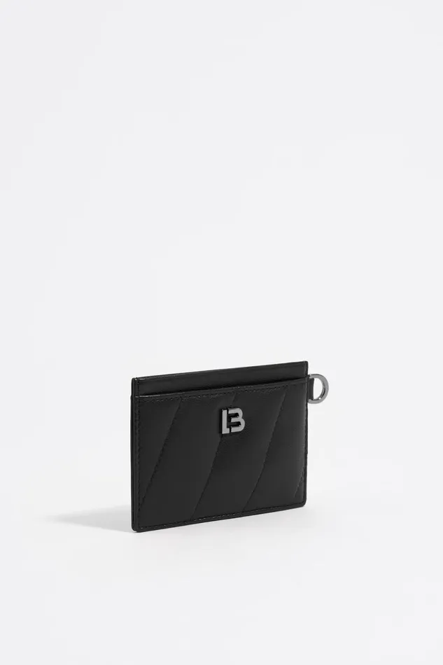 Black Leather Card Holder Black Women Bimba Y Lola Card Holders
