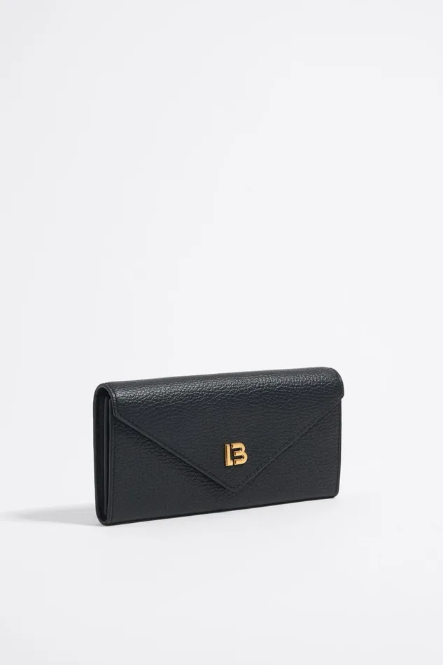 Black Leather Continental Wallet Black Women Bimba Y Lola Billfolds