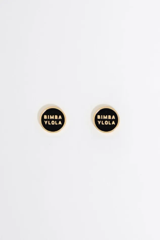 Black Logo Earrings Black Women Bimba Y Lola Earrings