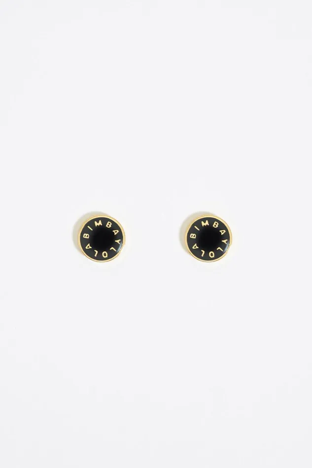 Black Logo Earrings Black Women Bimba Y Lola Jewelry