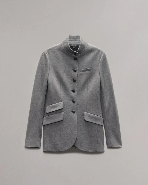 Blazers and Vests Women Rag and Bone Slade Ponte Blazer Charcoal