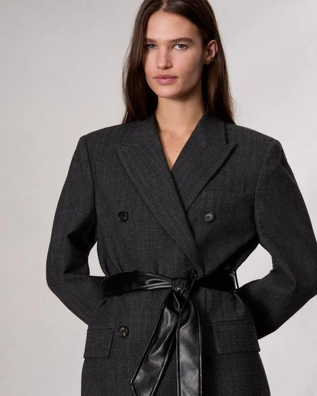 Blazers and Vests Women Rag and Bone Virginia Plaid Blazer Black