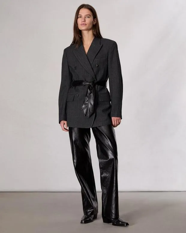 Blazers and Vests Women Rag and Bone Virginia Plaid Blazer Black