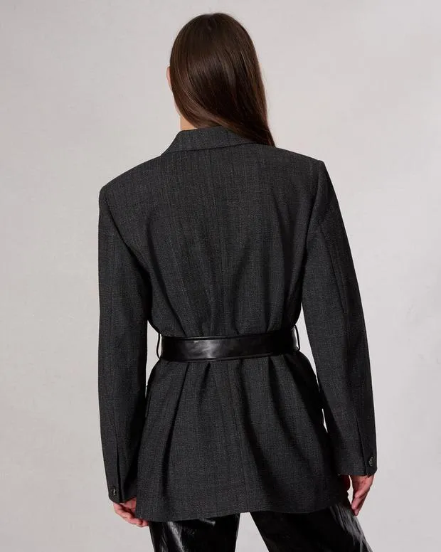 Blazers and Vests Women Rag and Bone Virginia Plaid Blazer Black
