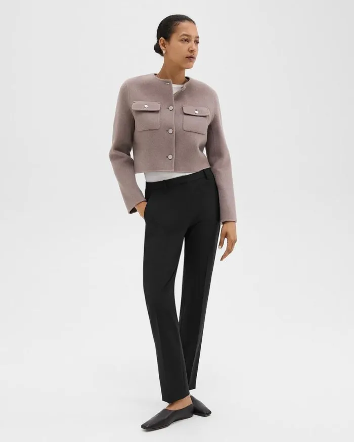 Blazers Jackets Women Theory Cardigan Jacket In DoubleFace WoolCashmere Cinder Melange