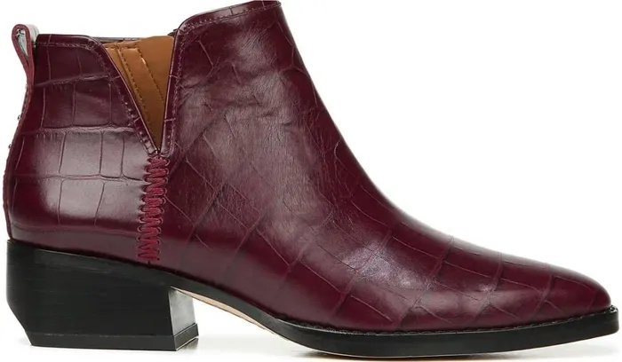 Booties Women Franco Sarto Sarto Asti Ankle Boot Mulberry Leather