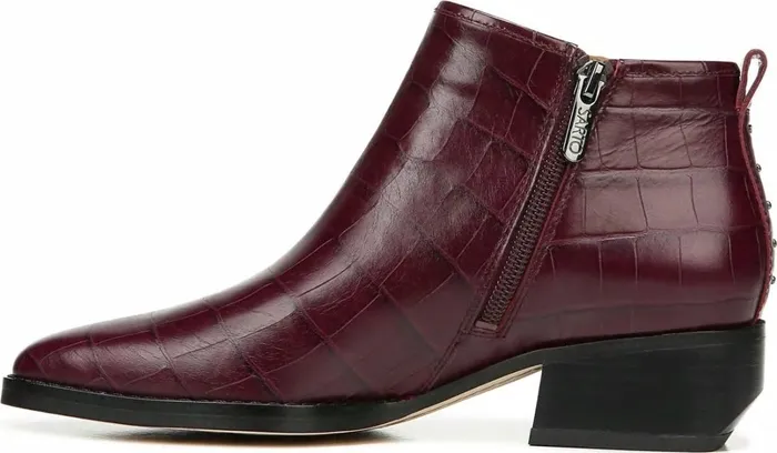 Booties Women Franco Sarto Sarto Asti Ankle Boot Mulberry Leather