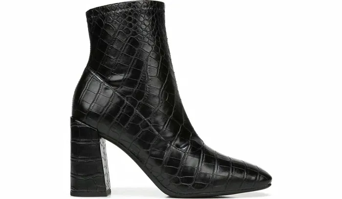 Boots Women Franco Sarto Franco Harmond Block Heel Bootie Black Crocco