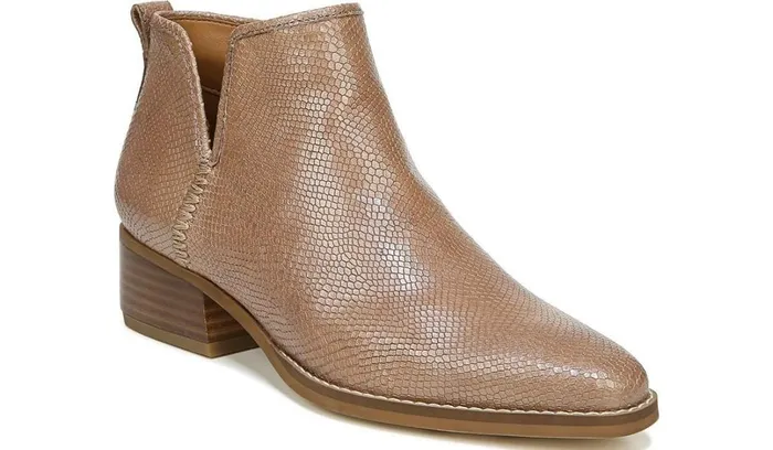 Boots Women Franco Sarto Sarto Asti Ankle Boot Taupe Snake Print Leather