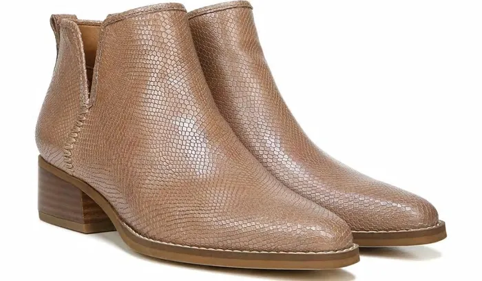 Boots Women Franco Sarto Sarto Asti Ankle Boot Taupe Snake Print Leather