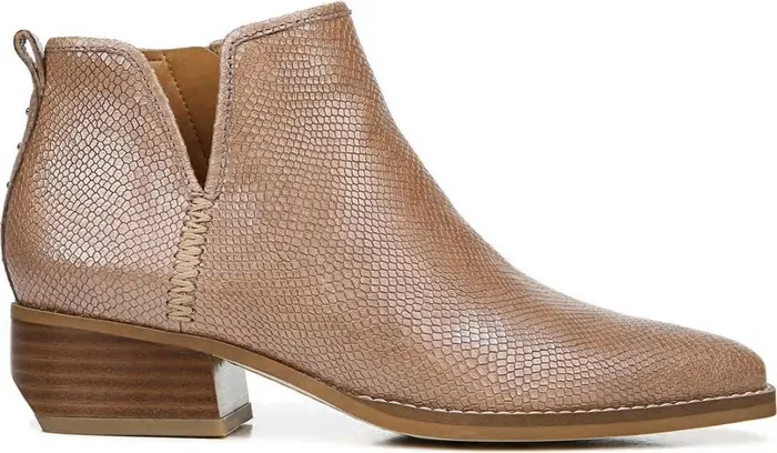 Boots Women Franco Sarto Sarto Asti Ankle Boot Taupe Snake Print Leather