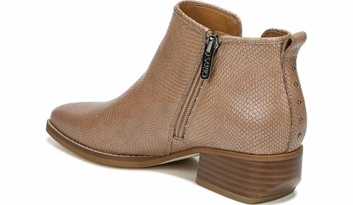 Boots Women Franco Sarto Sarto Asti Ankle Boot Taupe Snake Print Leather