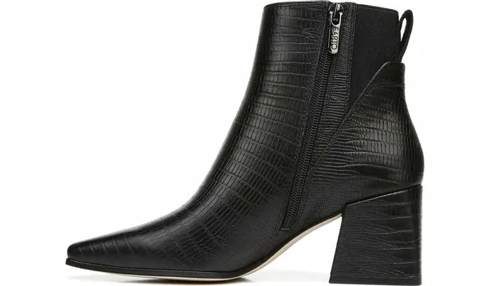 Boots Women Franco Sarto Sarto Brynn Block Heel Bootie Black Leather