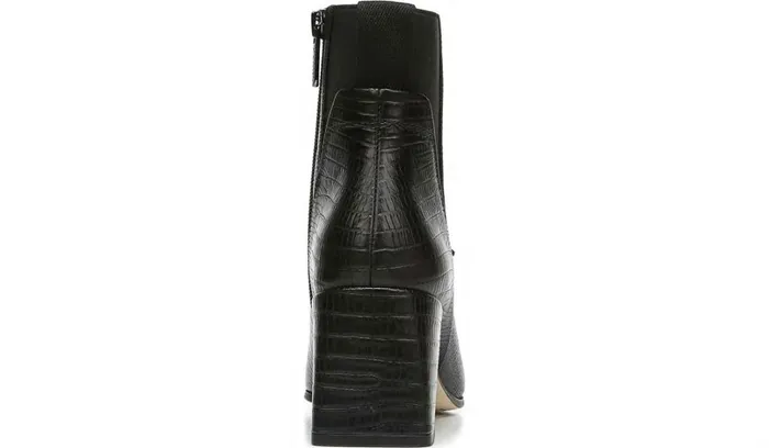 Boots Women Franco Sarto Sarto Brynn Block Heel Bootie Black Leather