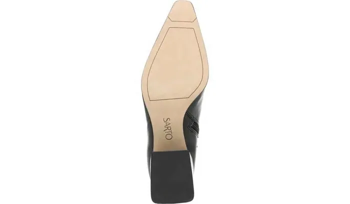 Boots Women Franco Sarto Sarto Brynn Block Heel Bootie Black Leather