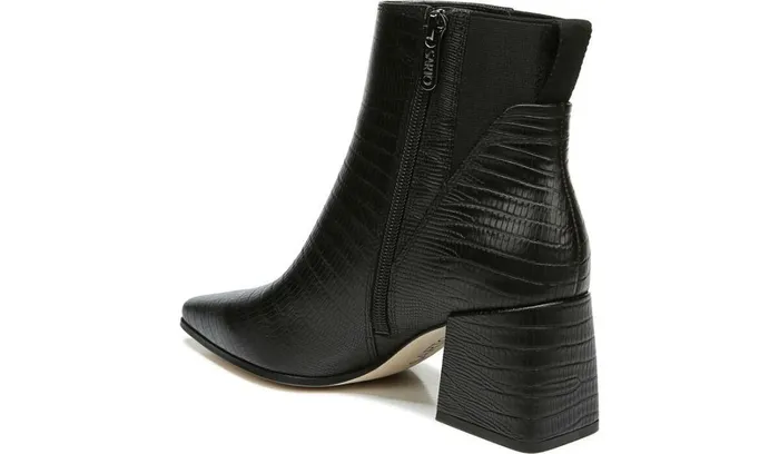 Boots Women Franco Sarto Sarto Brynn Block Heel Bootie Black Leather