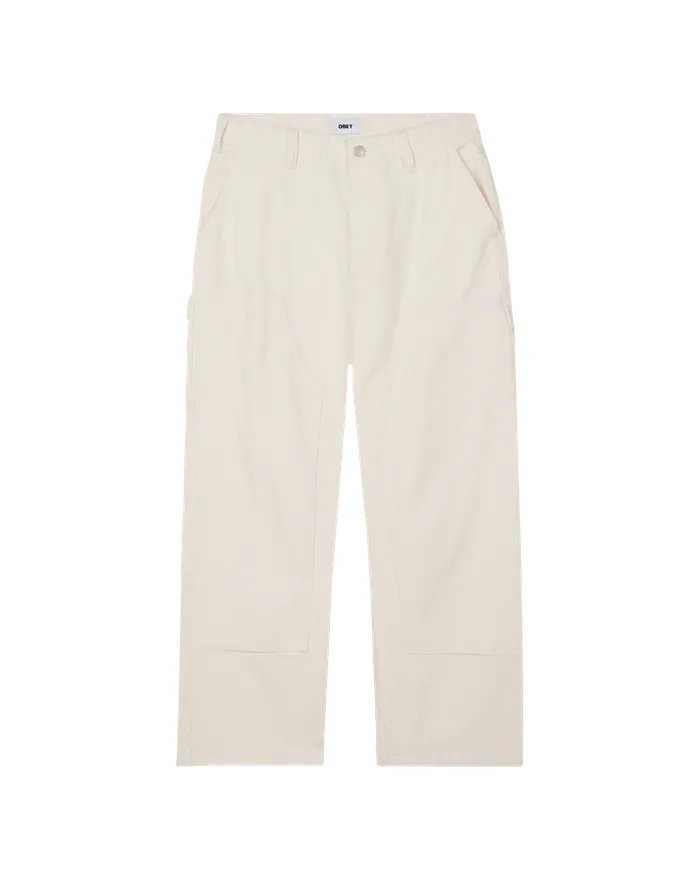 BOTTOMS OBEY Clothing Men BIGWIG DENIM CARPENTER PANT Unbleached Faded Wash